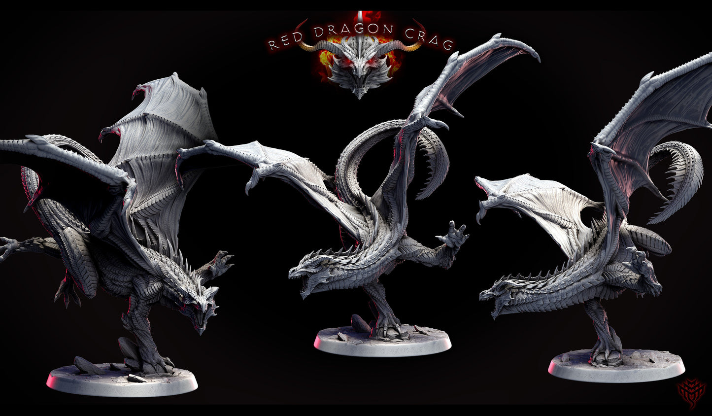Adolescent (Young) Red Dragon Miniatures