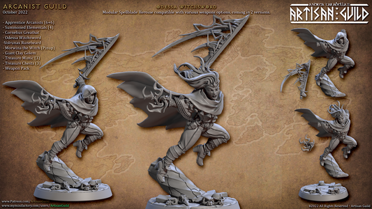 Odessa Witchsword Female Human Spellblade Miniature