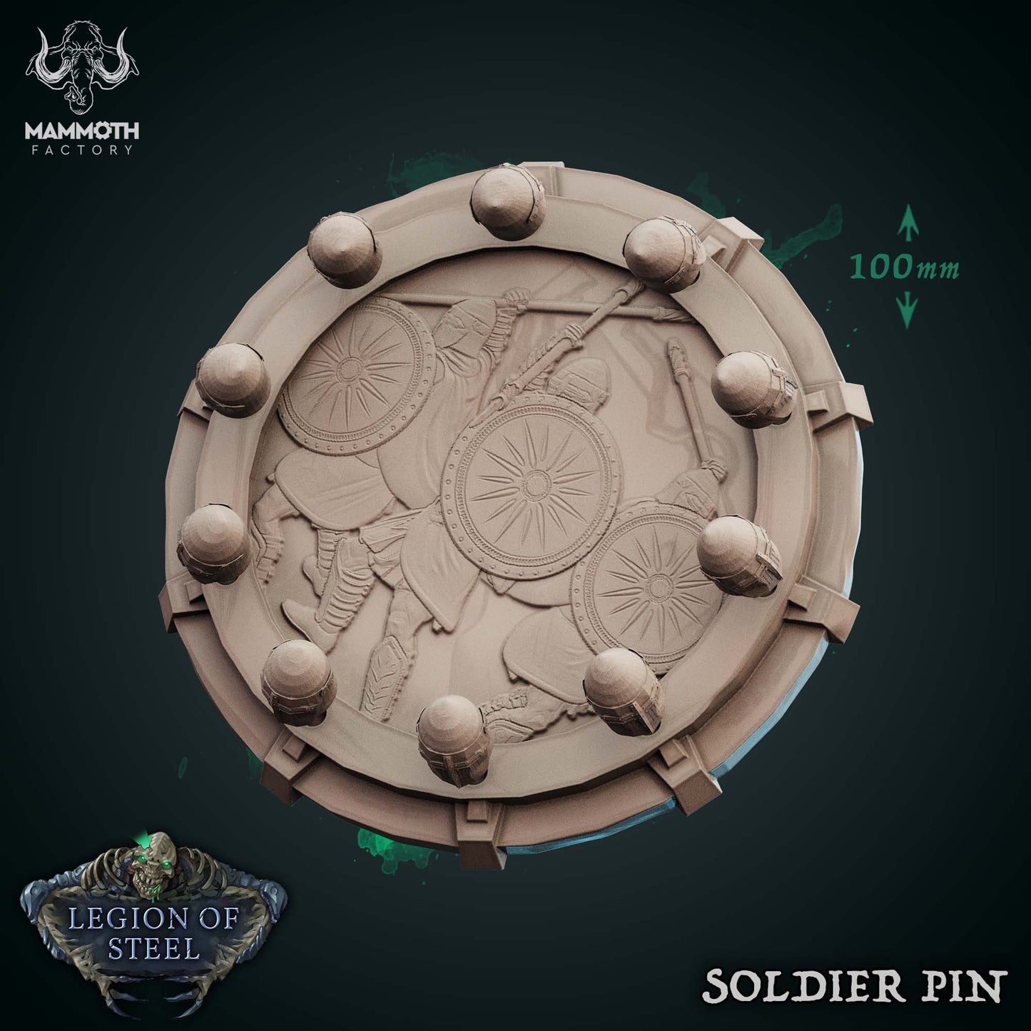 Mass Combat Markers – Skull Zombie Coin, Soldier Pin, Zombie Pin – Tabletop RPG Accessories