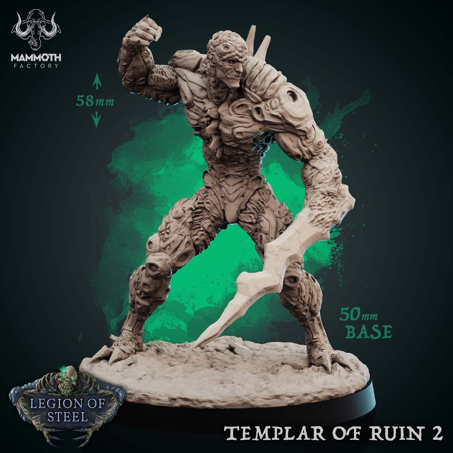 Templars of Ruin Legion of Steel Corrupted Warrior Miniatures