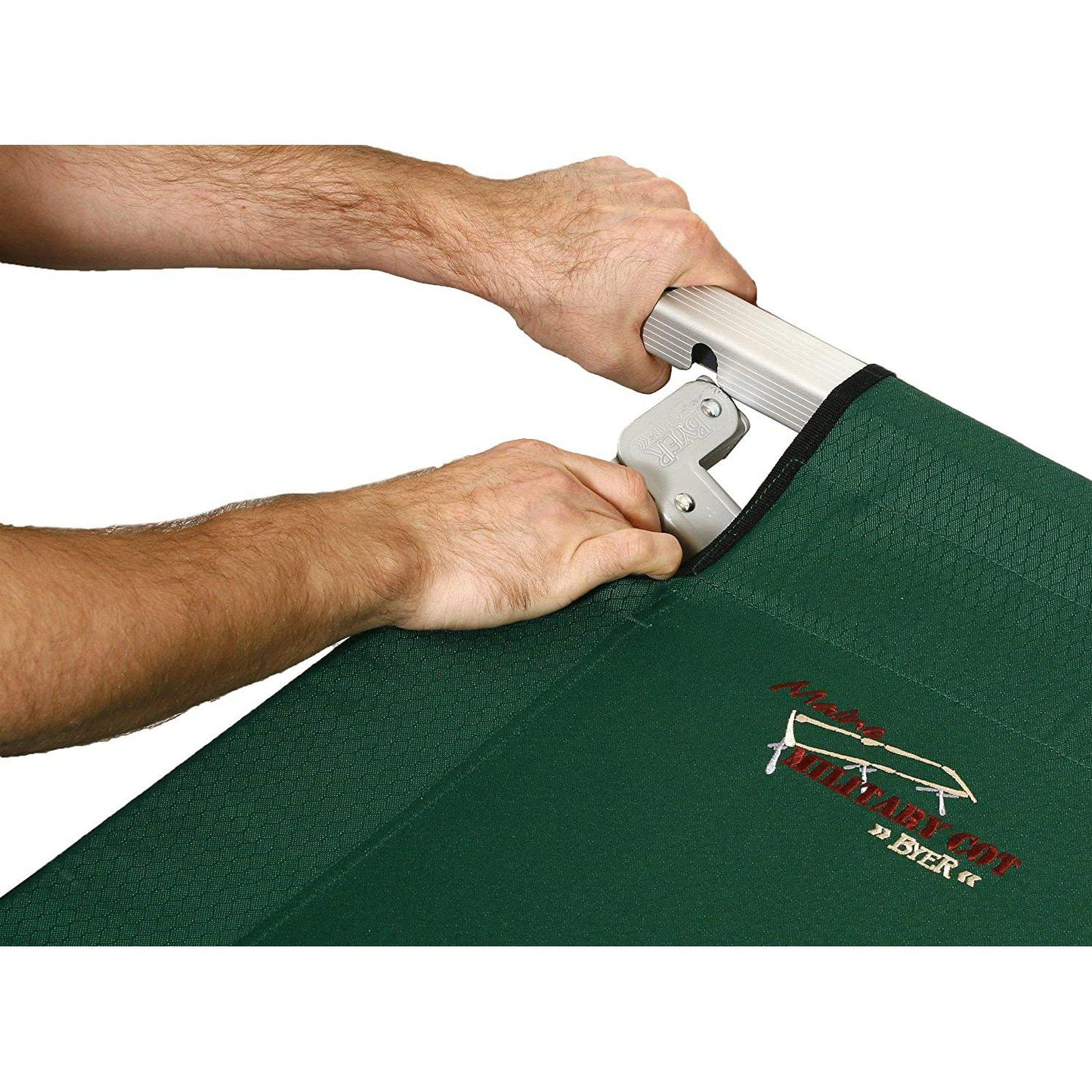 Maine Military Cot HD – Heavy-Duty Full-Size Aluminum Cot with 375 lb Capacity