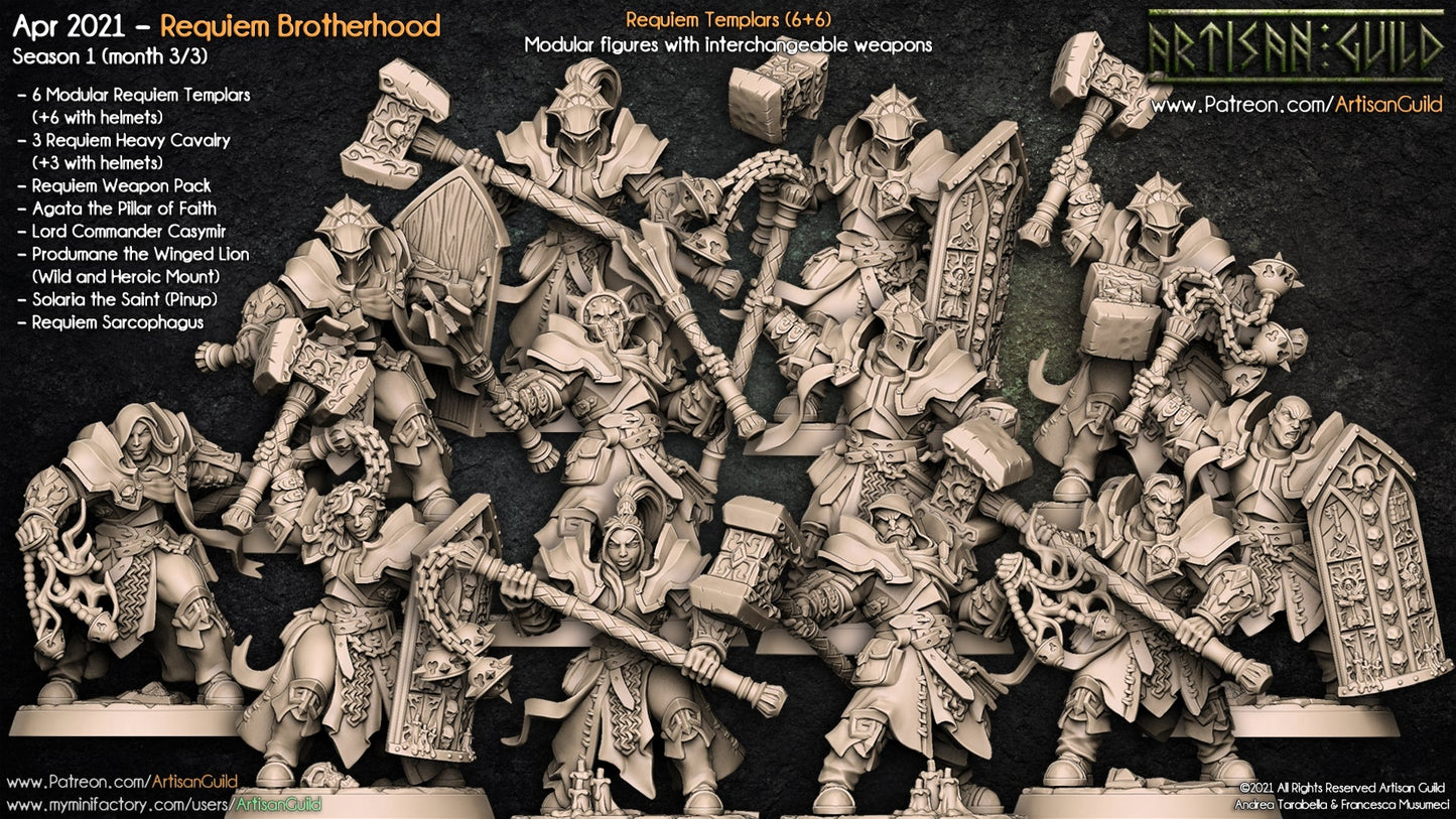 Requiem Templars Miniature Set – Human Holy Warriors