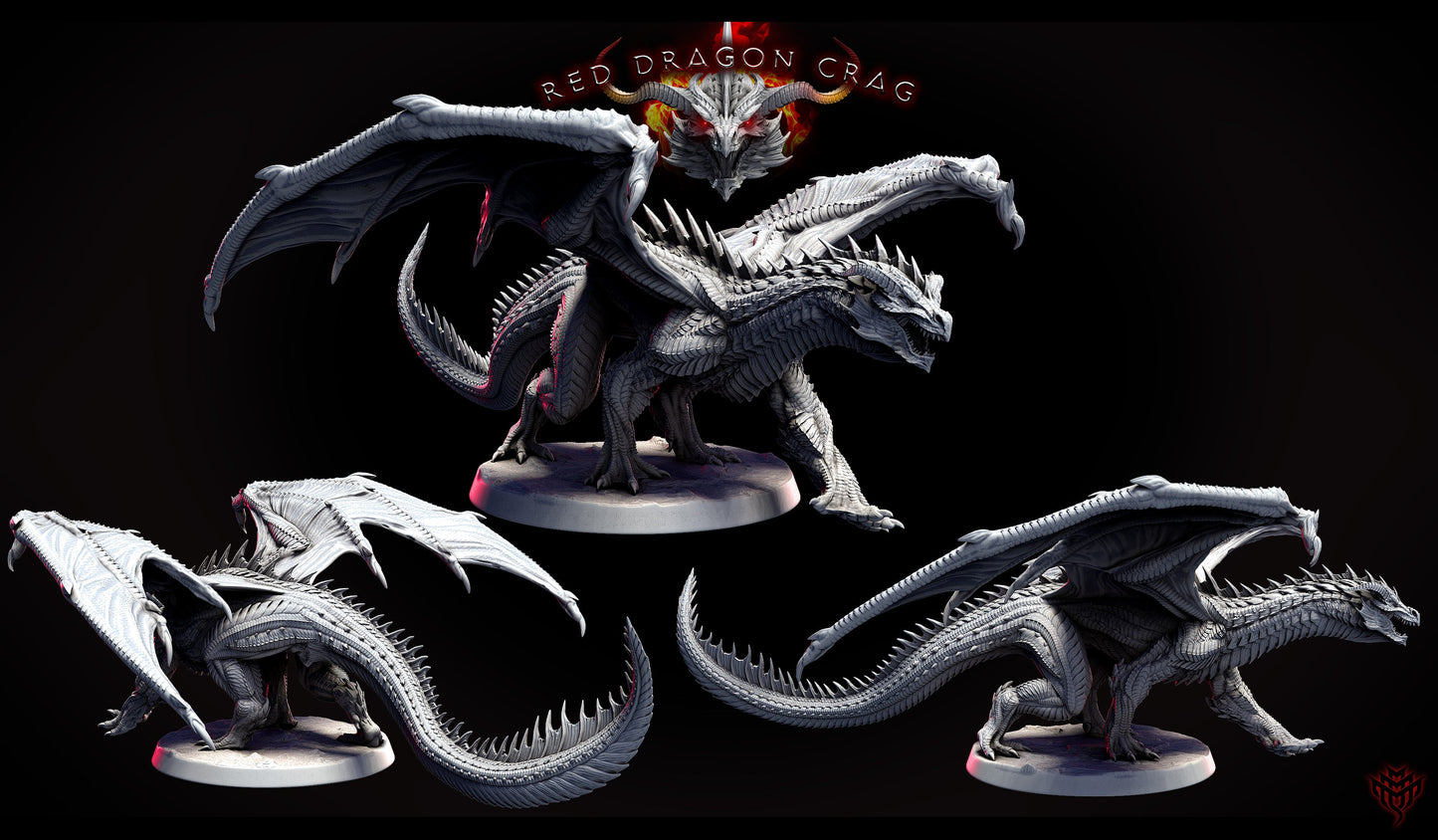 Adolescent (Young) Red Dragon Miniatures
