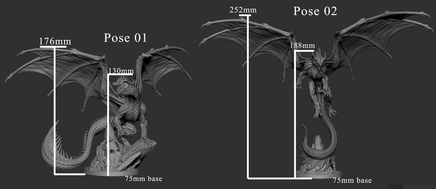 Adult Red Dragon Miniatures